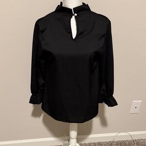 Elegant Black Women's Top (Can be worn either way!)
